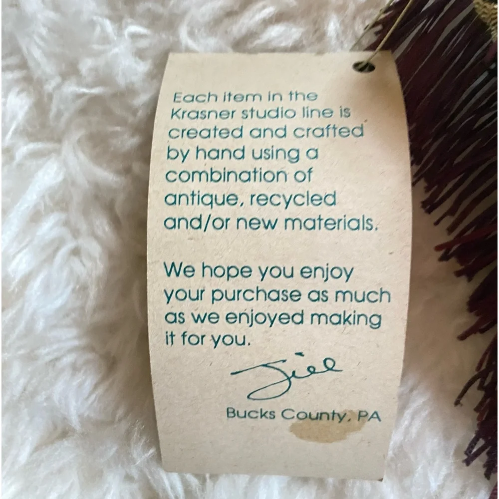Sisters are friends forever Mini Pillow handmade with Fringe by Krasner Studio